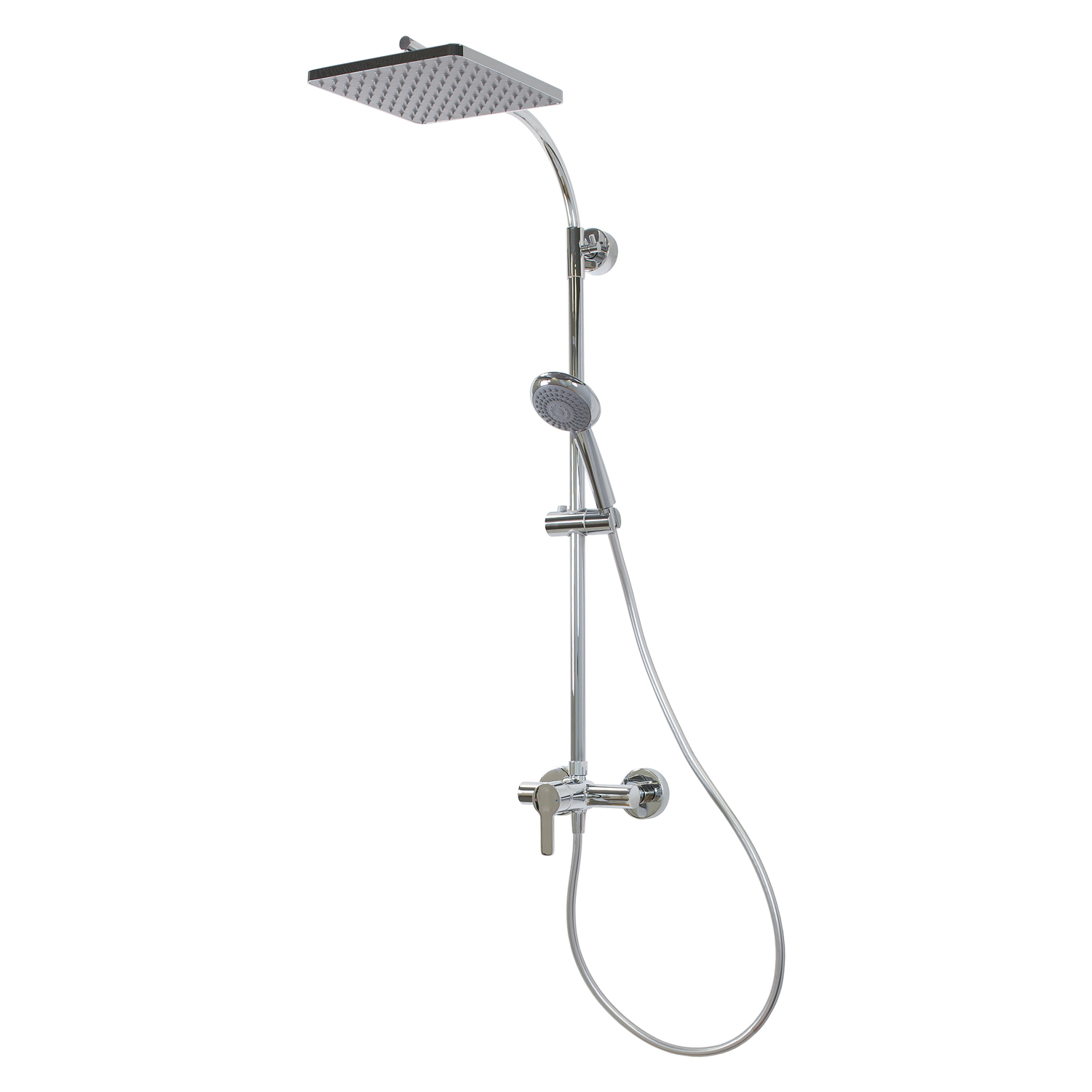 Aquamaxx 320 Kopfbrause eckig mit Einhebelmischer Aquamaxx 320 Kopfbrause eckig mit Einhebelmischer