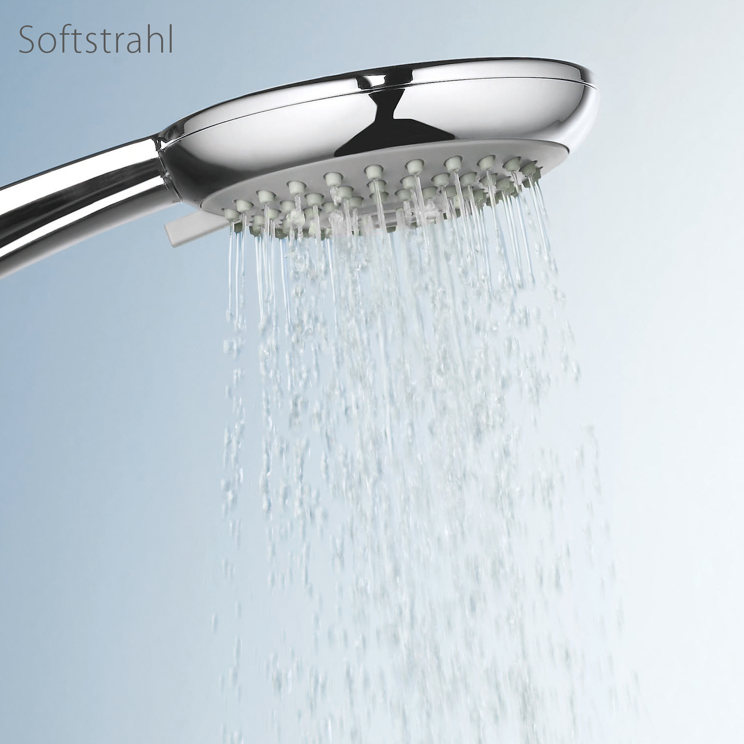 Aquamaxx 320 Duscharmatur mit eckiger Kopfbrause von Breuer Softstrahl