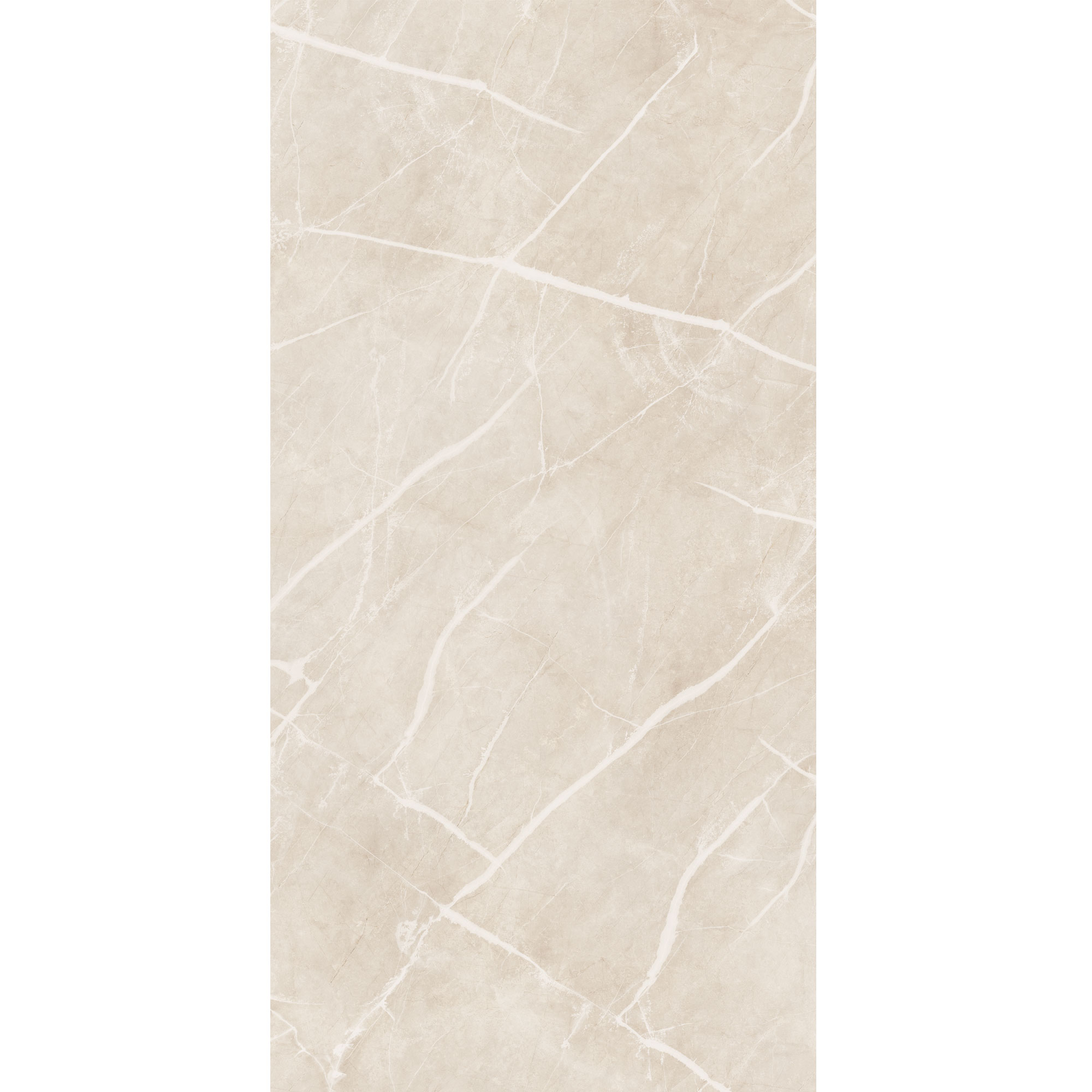 Duschrückwand Hochglanz Marmor Beige Weiß