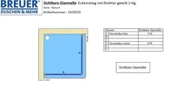 Sichtbare Glasmaße - Artikel 1650016