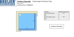 0186014 Sichtbare Glasmaße