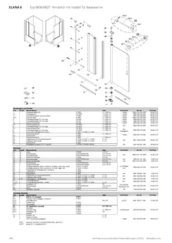 Badewannenfaltwand 3-tlg. 09.10.2025