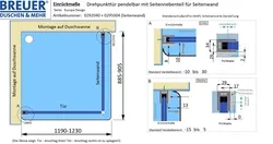 Einrückmaße und WAP-Profilmaße - Artikel 0295004 + 0292040