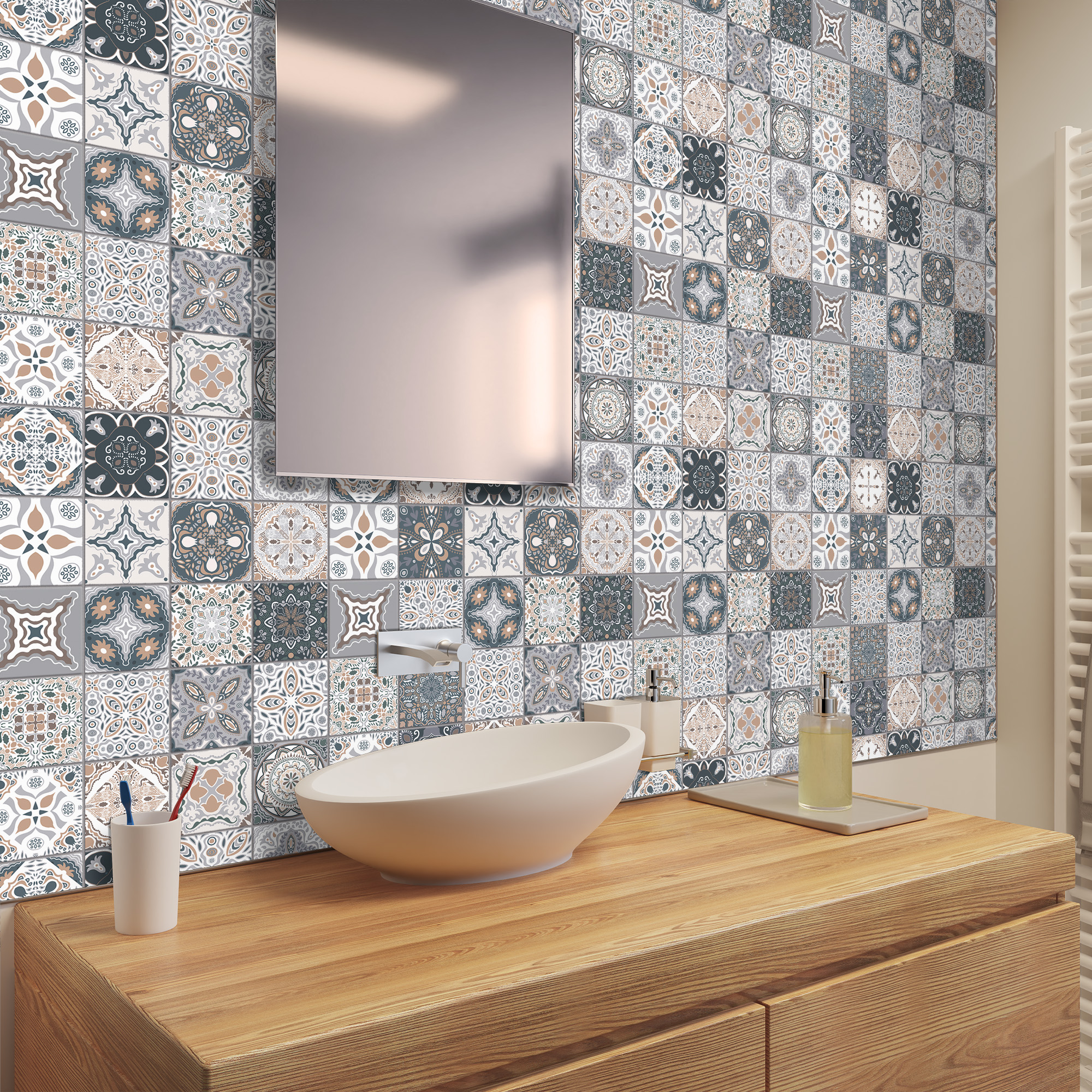 Rückwand, Fliese Mediterran