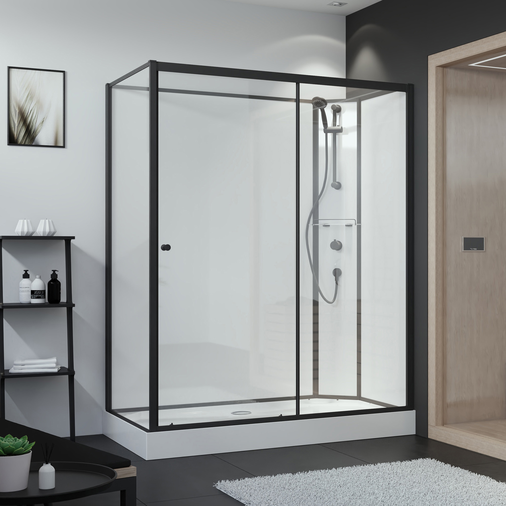 Breuer_BR100_Komplettdusche_ST-SW_900x1200mm-Anschlag-rechts Komplettdusche BR 100: Schiebetür und Seitenwand, Anschlag rechts