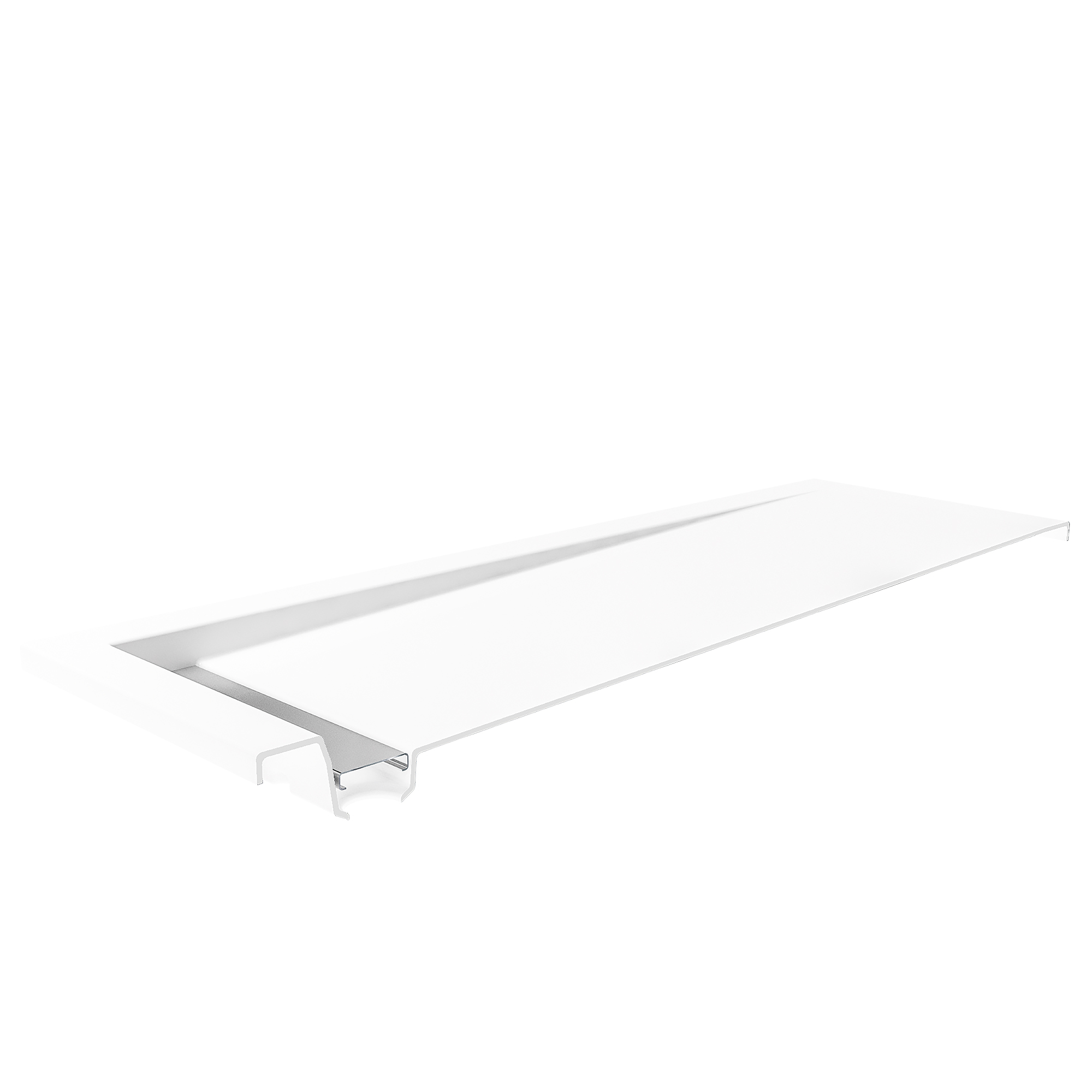 Classic Line extra flach - Ablaufrinne schmal, Rechteckduschwanne, Querschnitt