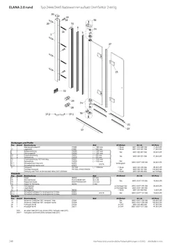 Badewannenfaltwand 2-tlg. 09.10.2025