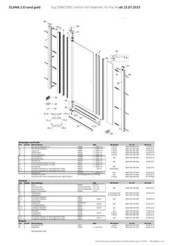 2585 Drehtür pendelbar mit Seitennebenteil in Nische 20.04.2026