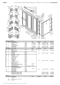 Badewannenfaltwand 5-tlg. 26.01.2026