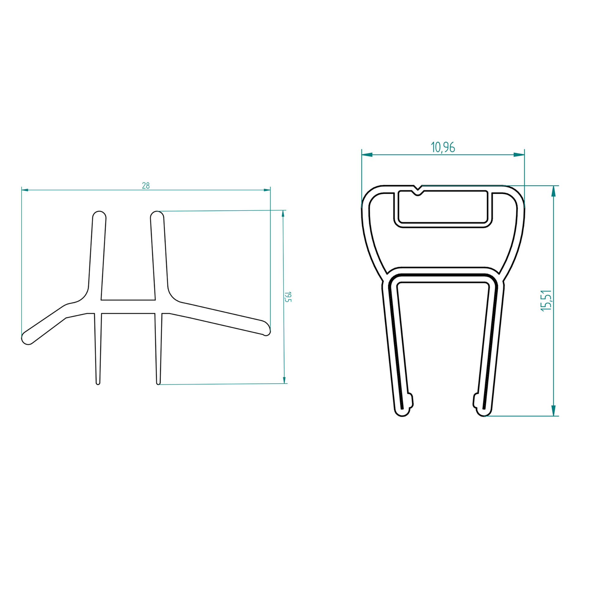 Dichtungsset Elana 6 Duschkabine Pendeltür Maße