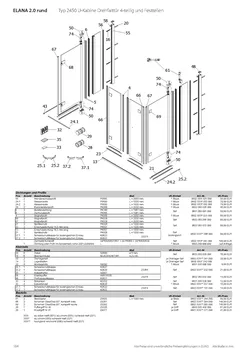 Drehfalttür 4-tlg. an Nebenteilen (U-Kabine) 30.10.2025