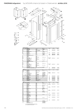 Gleittür / Schiebetür 2-tlg. mit 2 Seitenwänden (U-Kabine) 19.01.2026