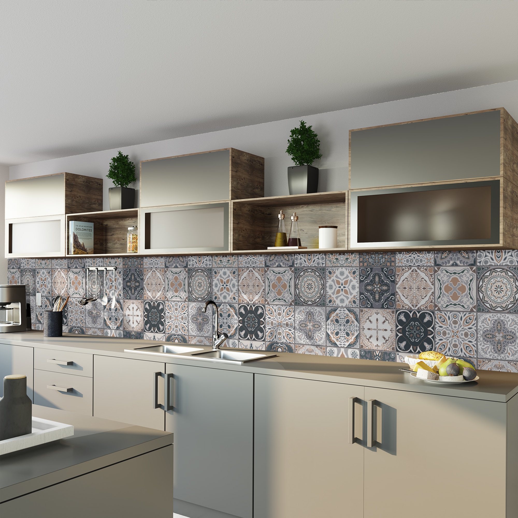 Rückwand, Fliese Mediterran