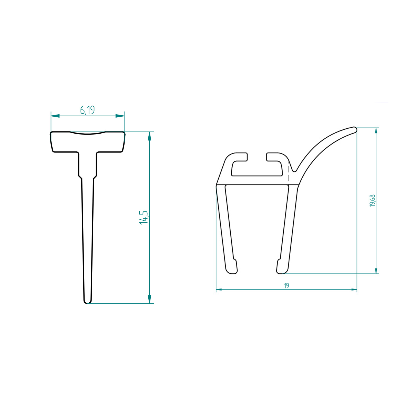 Dichtungssatz komplett PTN Transparent  2x PK1306 / 1x PK1230 L=2010 1x PK1501/PK627 L=1000