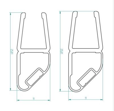 Magnetduschdichtungsset, PK 1304 + PK1305, 45 ° für Eckeinstieg