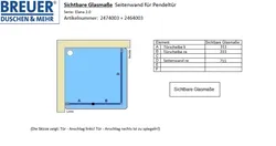 Sichtbare Glasmaße - Artikel 2474003 + 2464003