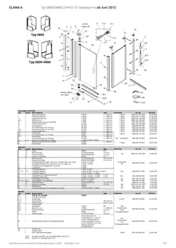 Badewannenfaltwand 3-tlg. 08.10.2025