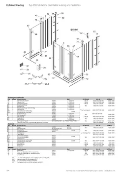 Drehfalttür 4-tlg. an Nebenteilen (U-Kabine) 30.10.2025