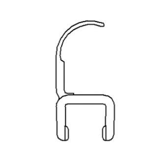 Filmdichtung, senkrecht, L=1517 mm