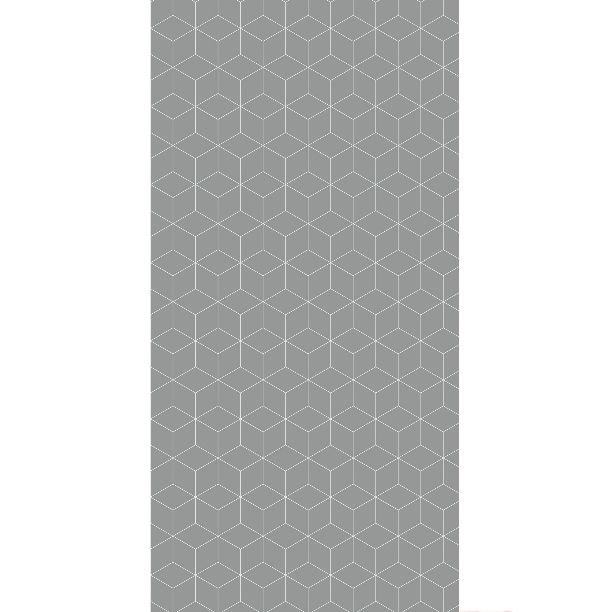 Seidenmatt Hexagon Grau