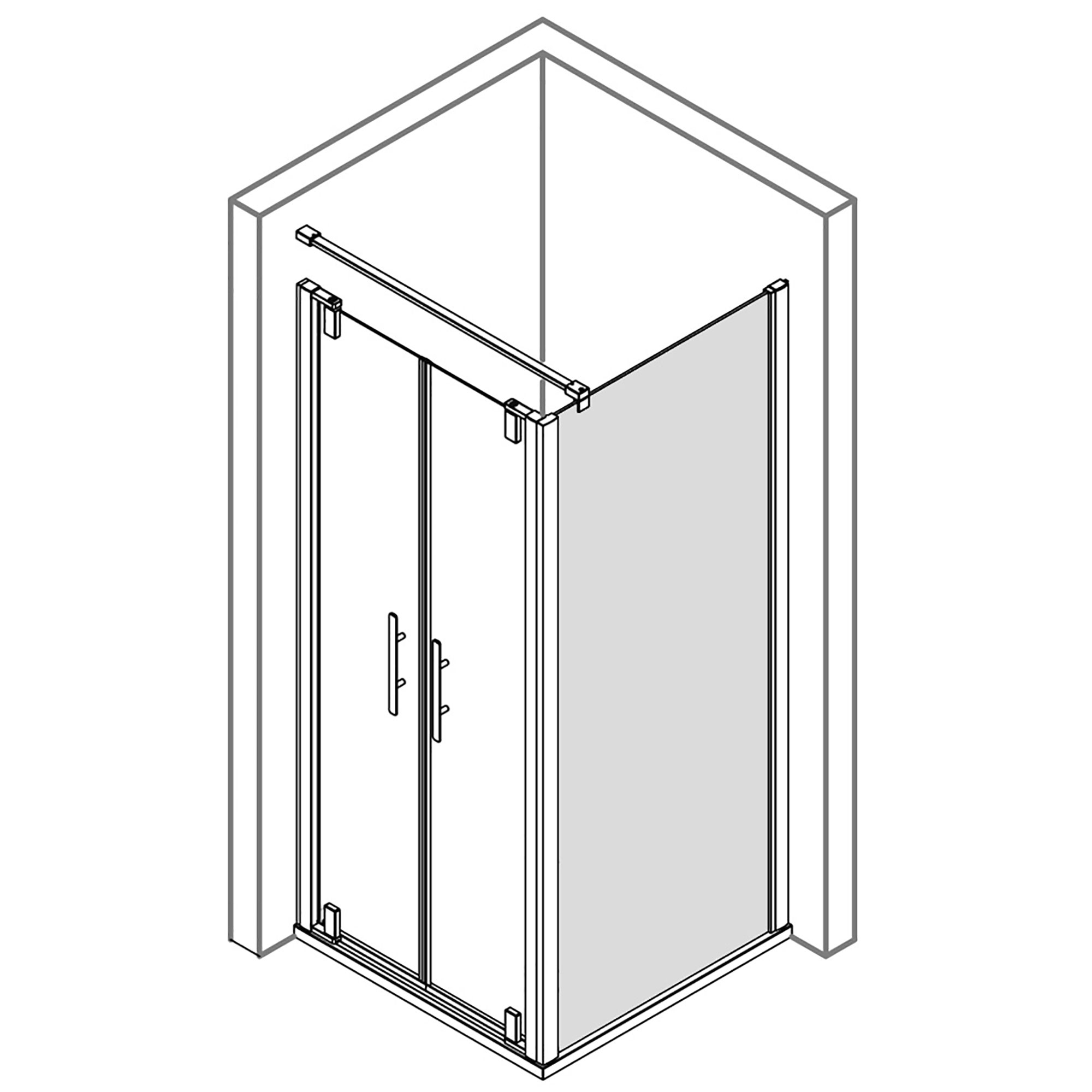 Europa Design Seitenwand rechts für Pendeltür, Pictogramm