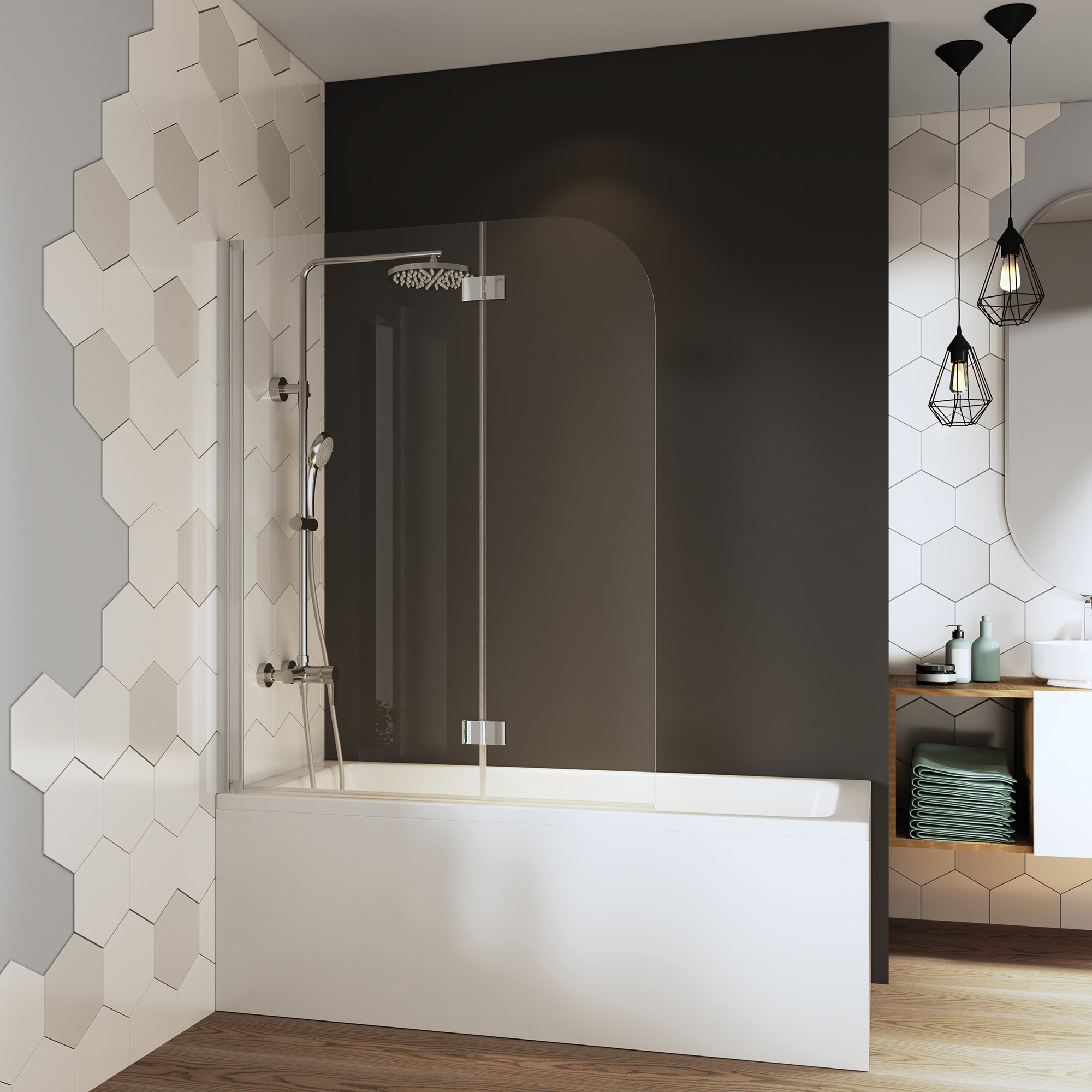 fara5-drehfalttuer-fuer-badewanne-anschlag-links-0189_neu Fara 5 Badewannenaufsatz, Drehfalttür 2-teilig, Anschlag links