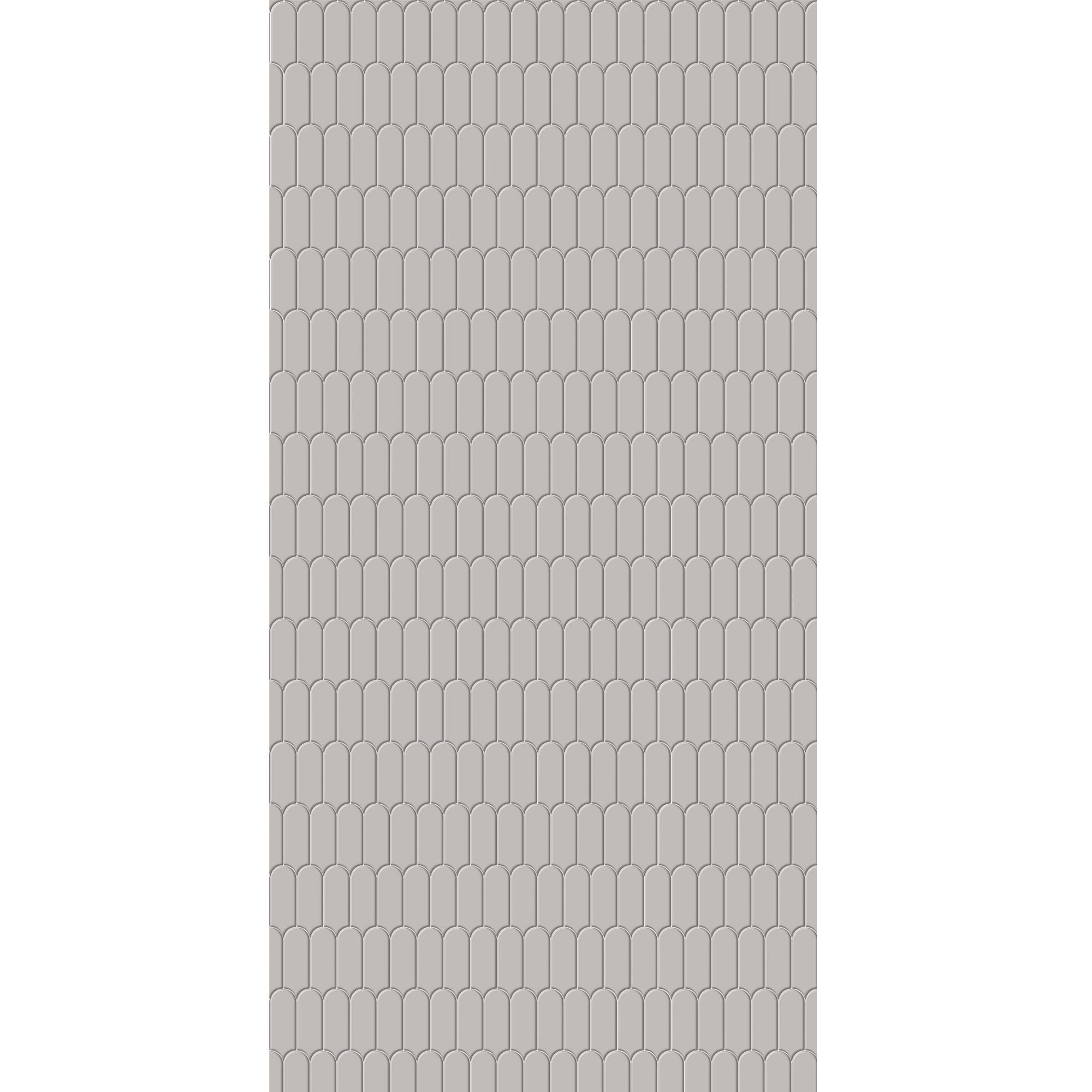 Duschrückwand Hochglanz Bogenmosaik grau