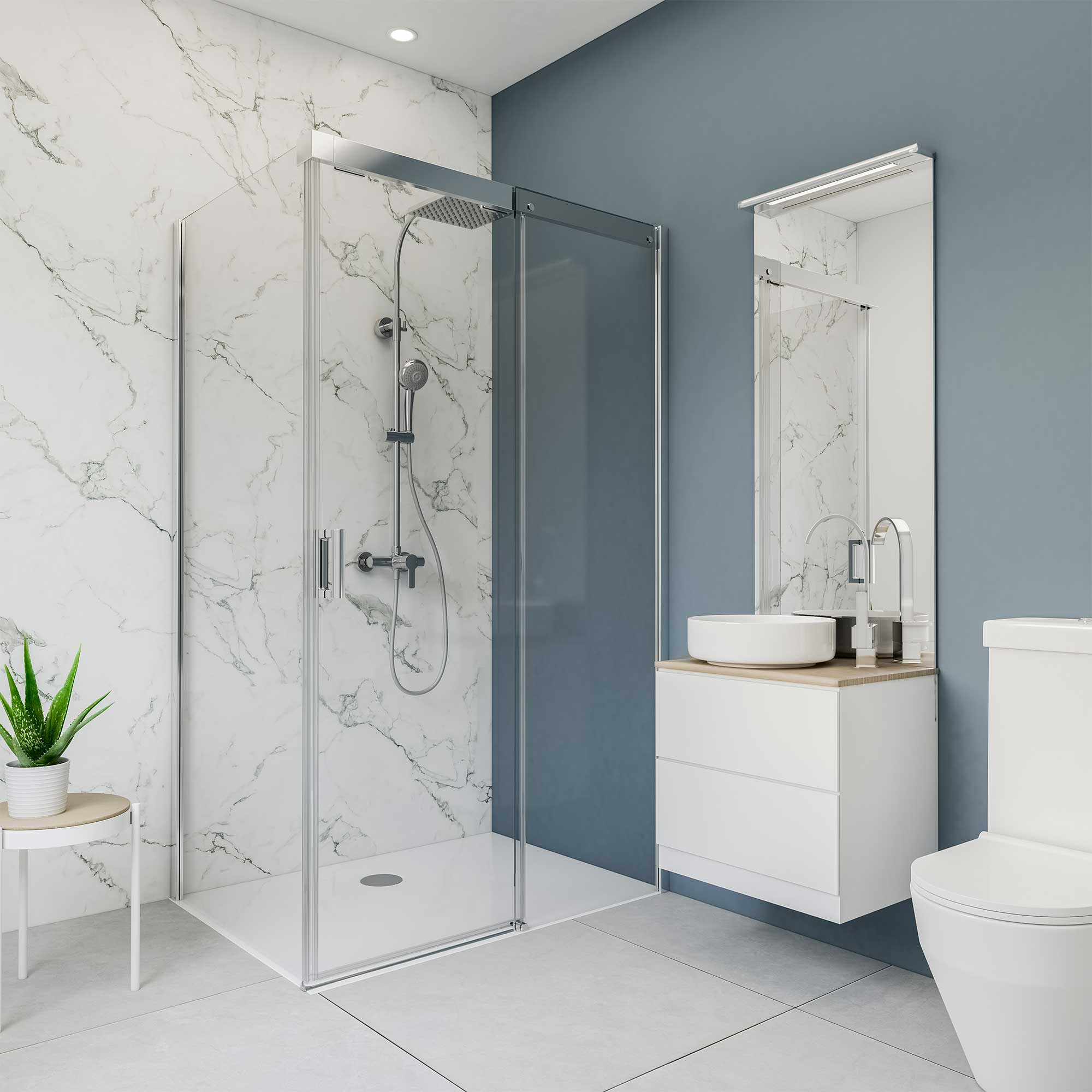 Seidenmatt Marmor Schwarz-Weiß Milleu