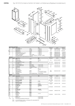 Drehtür an Nebenteil mit 1 gleichhohen Seitenwand und 1 verkürzter Seitenwand (U-Kabine) 03.11.2025