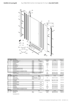 2585 Drehtür pendelbar mit Seitennebenteil in Nische 20.04.2026