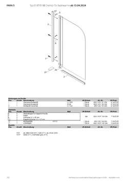 0187 Badewannenaufsatz 1-tlg. pendelbar 28.10.2025