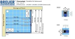 Fliesenspiegel - Artikel 2412003 + 2422003 / 2513003