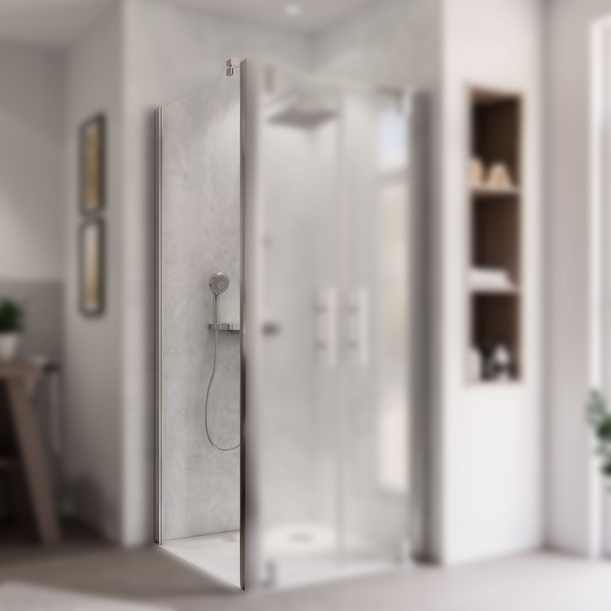 Europa Design Seitenwand links für Pendeltür, Fokus