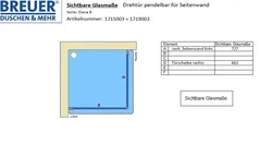 Sichtbare Glasmaße - Artikel 1715003_1719003