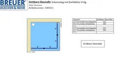 3381011 Sichtbare Glasmaße