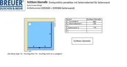 Sichtbare Glasmaße - Artikel 0295004 + 0292040