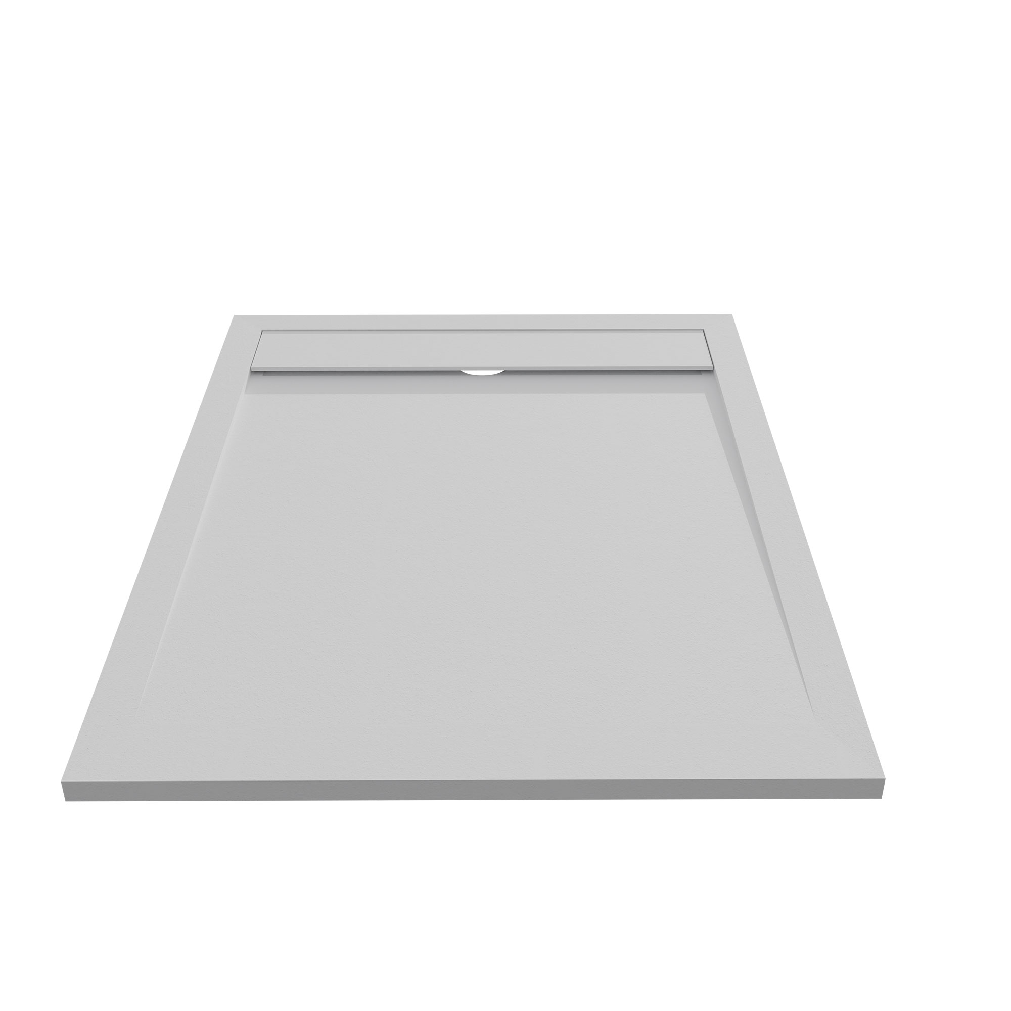 1917 Rechteckduschwanne Flow-Line Freisteller Seitlich, weiss