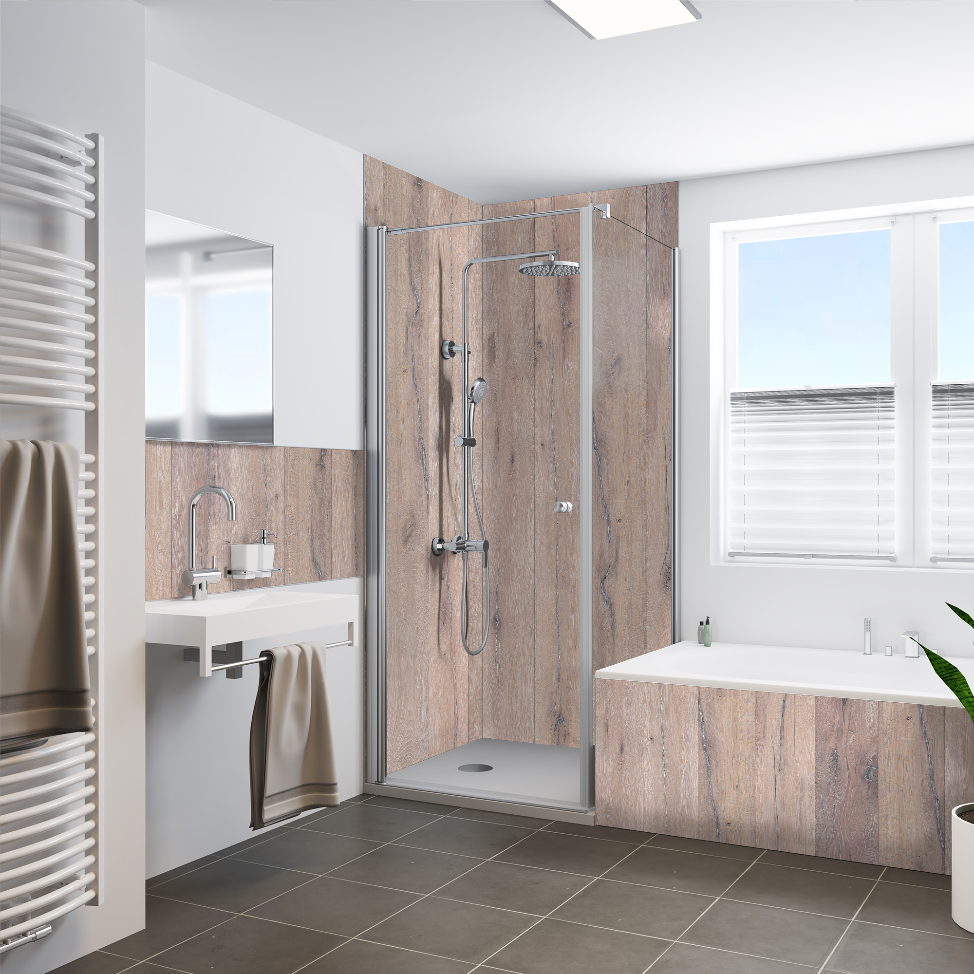 Rückwand, Eiche Landhaus