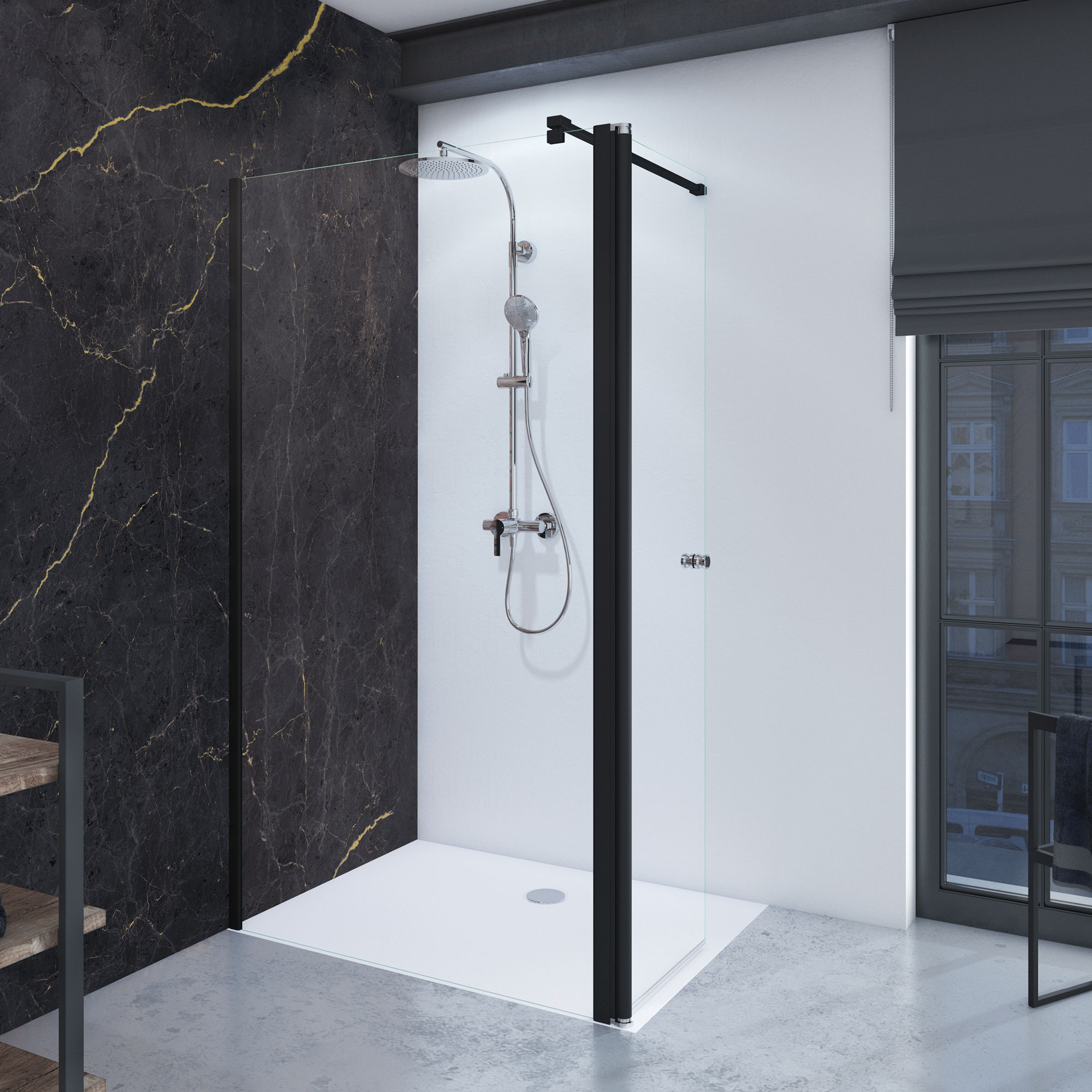 Seidenmatt Marmor Schwarz-Gold, Millieu