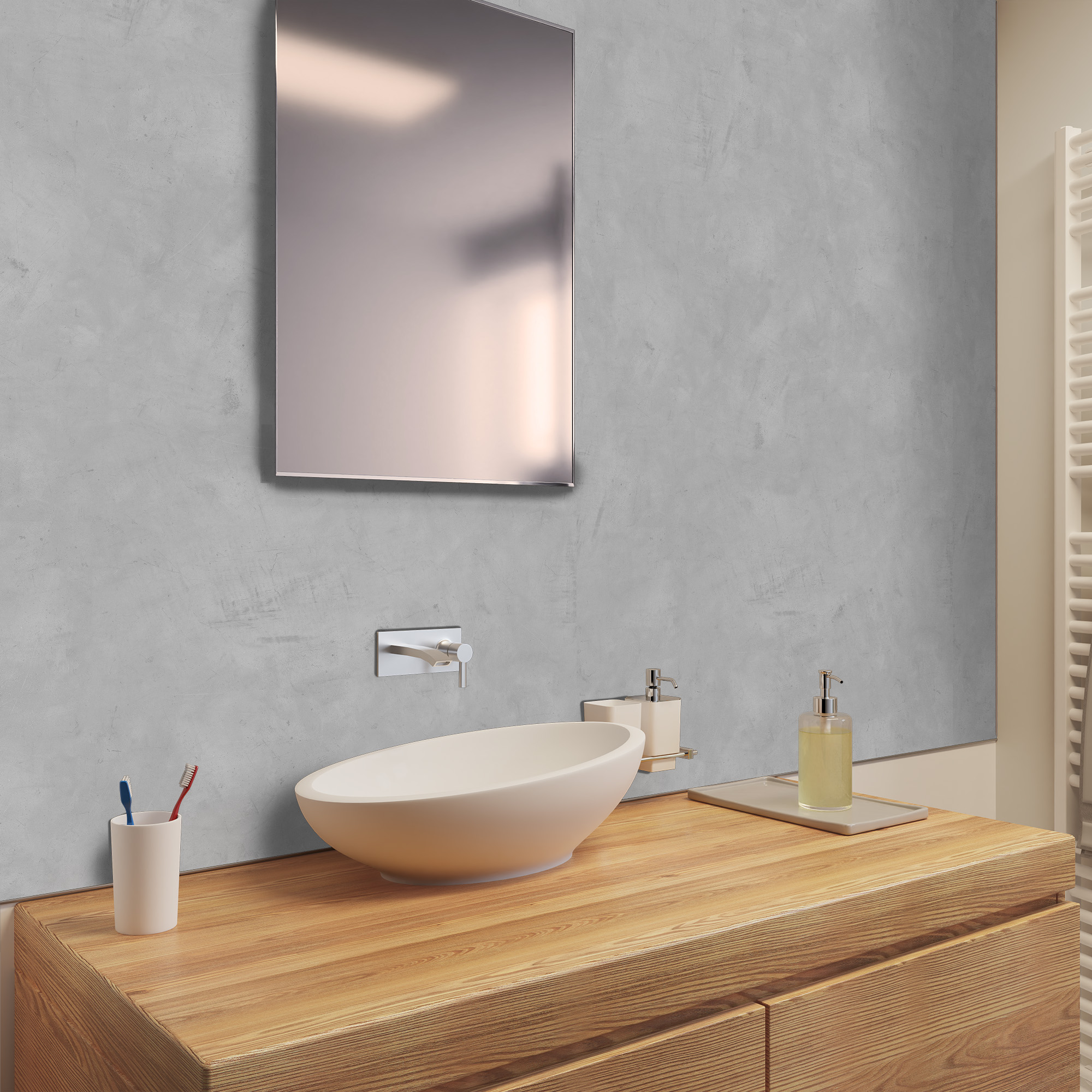 Rückwand Beton-Optik Grau, Steinstruktur