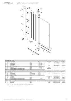 Badewannenaufsatz 1-tlg. pendelbar 09.10.2025