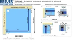 Einrückmaße und WAP-Profilmße - Artikel 0291040 + 0296004