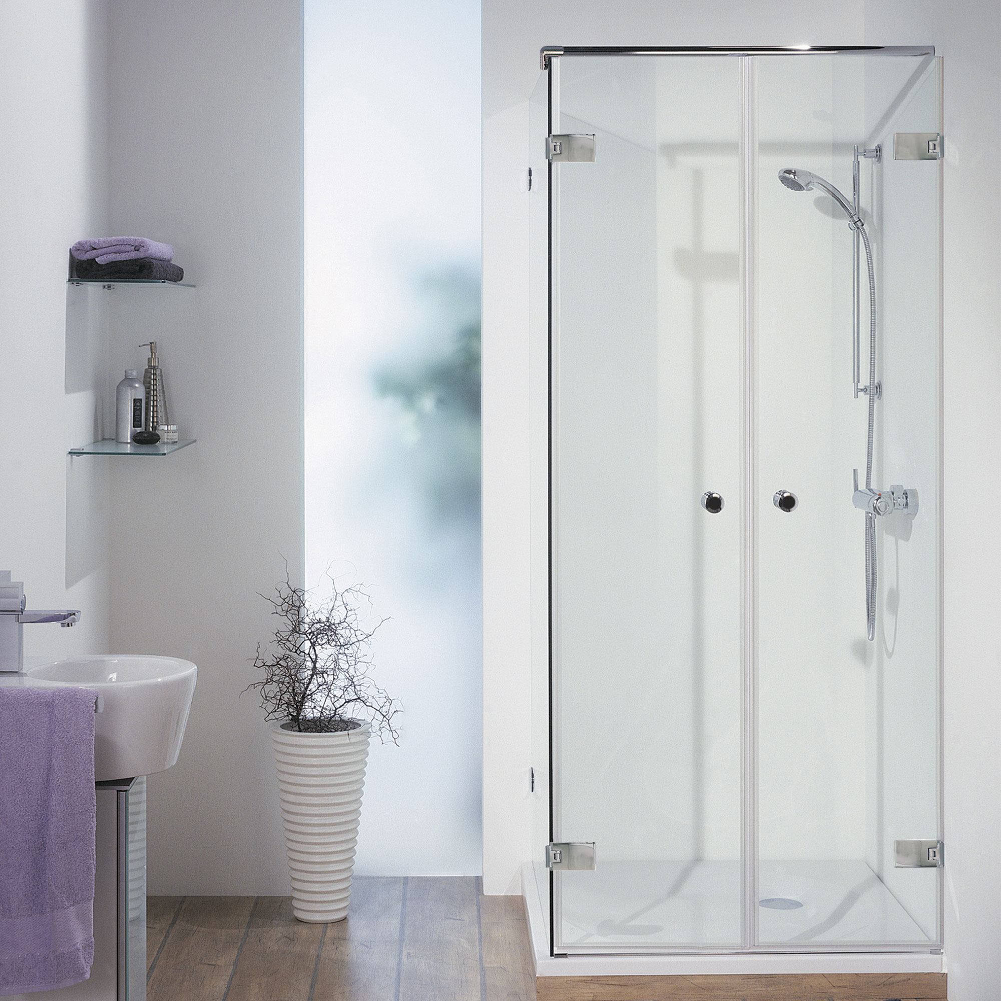 First Glass: Pendeltür mit Seitenwand links