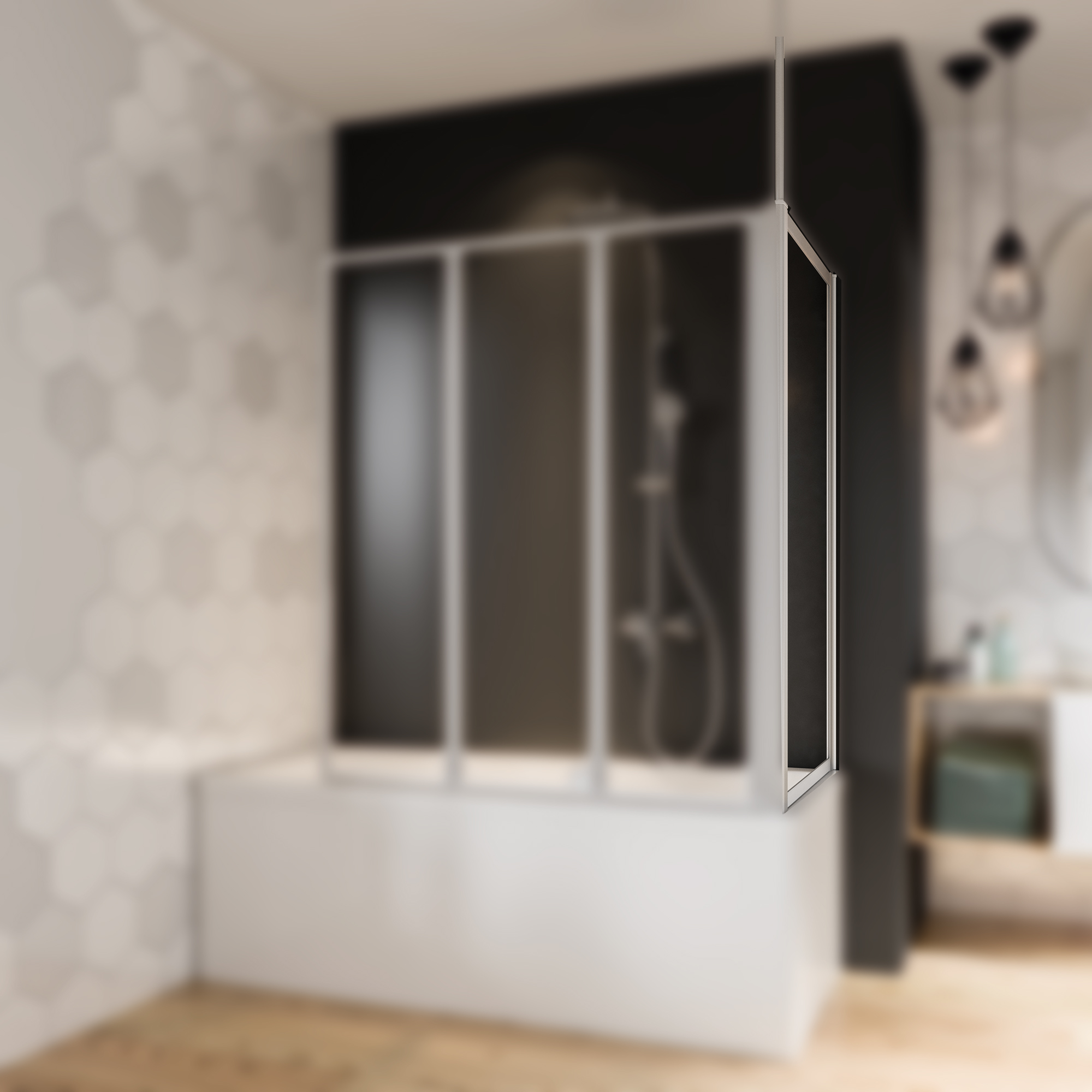 fara4-badewannenaufsatz-deckenstuetze-fokus Badewannenseitenwand Fara 4 für Faltwände, Fokus