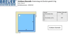 Sichtbare Glasmaße - Artikel 1650132