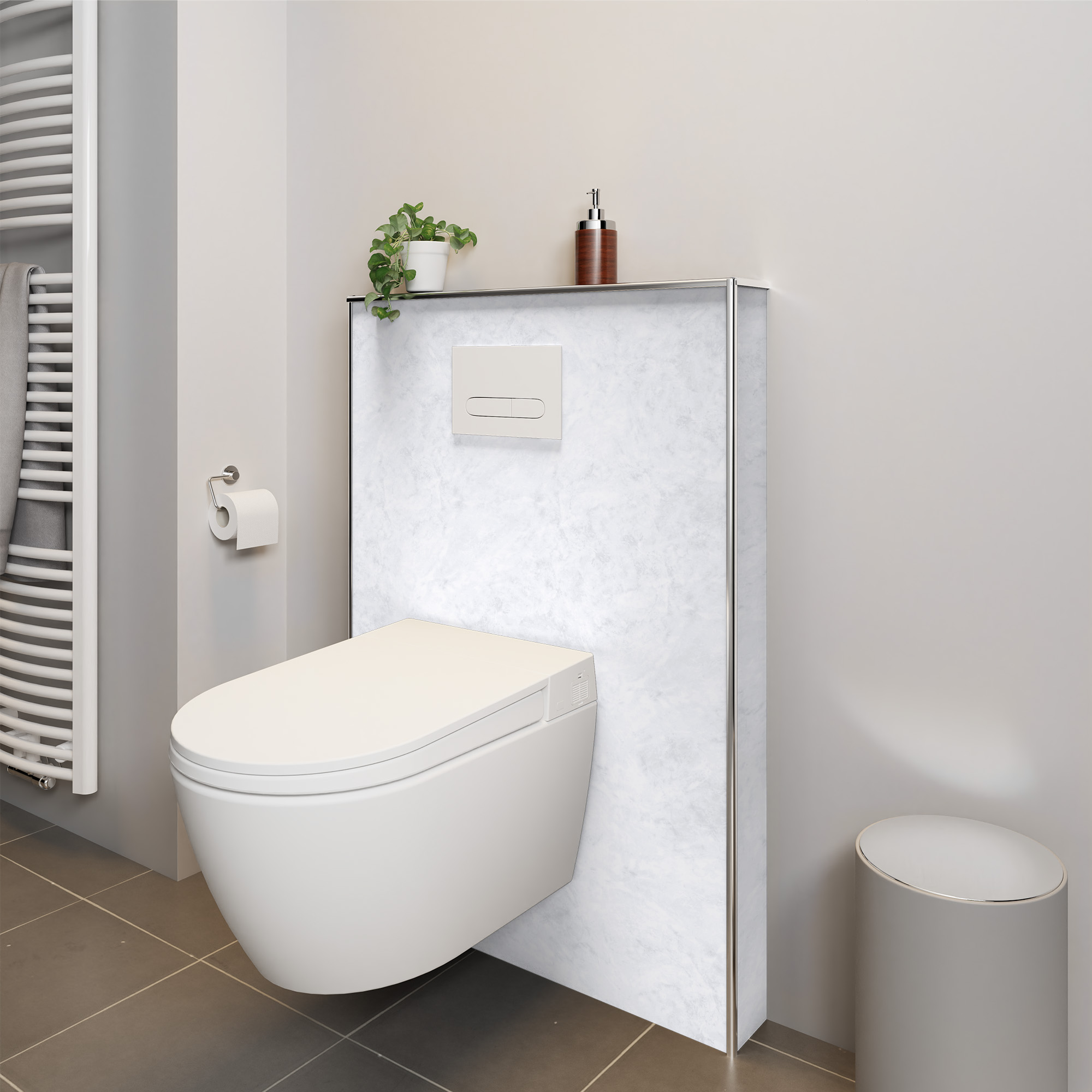 Rückwand, Marmor weiß