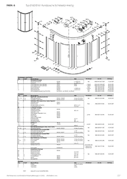 Runddusche mit Gleittür / Schiebetür 4-tlg. 24.11.2025