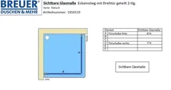 Sichtbare Glasmaße - Artikel 1650133