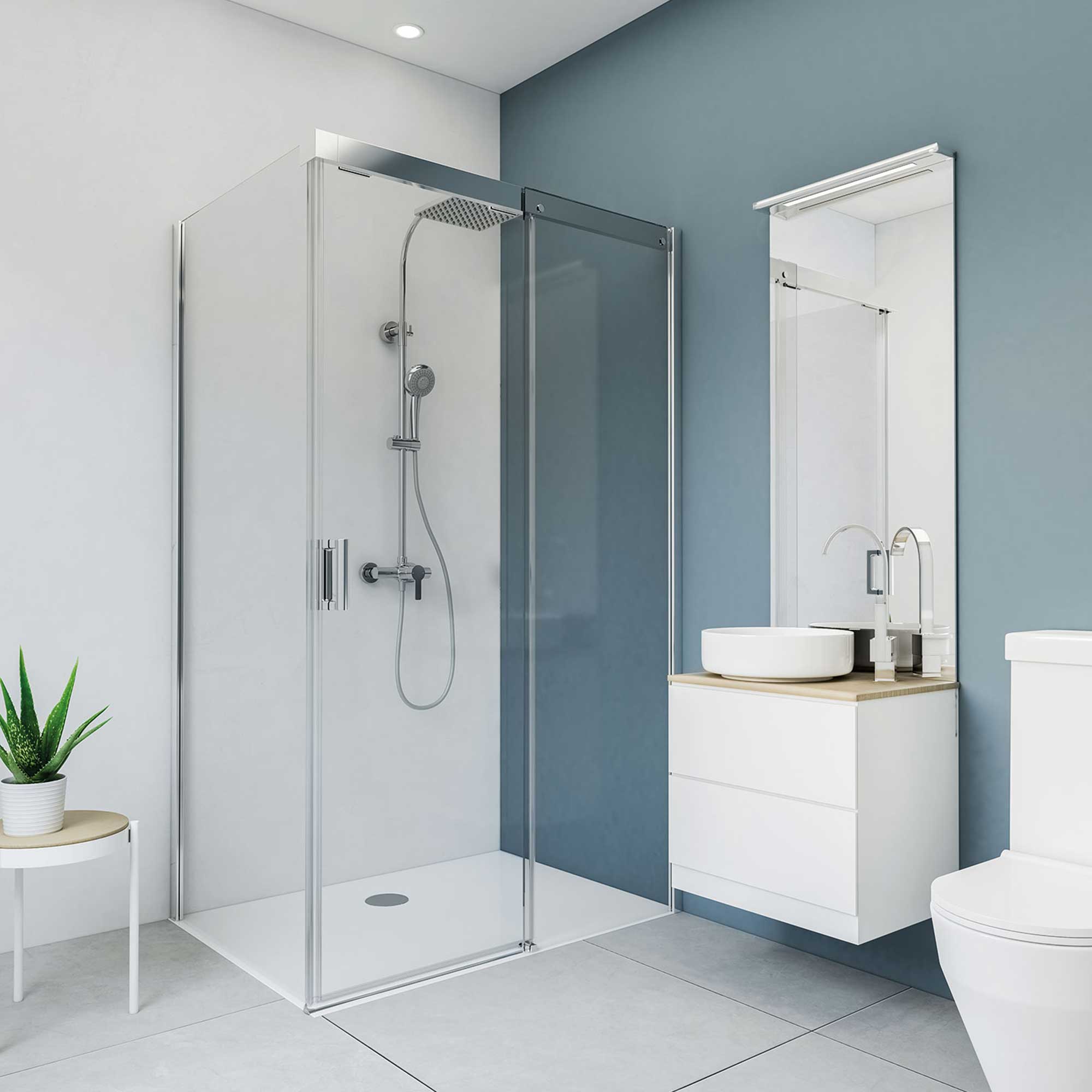 Seidenmatt Stein weiß, Millieu