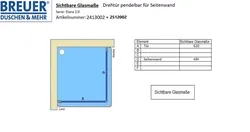 Sichtbare Glasmaße - Artikel 2413002 + 2512002